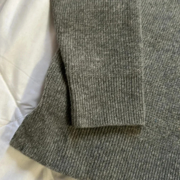 Madewell Lace-Up Pullover Wool  Gray Sweater size XS - Picture 4 of 5